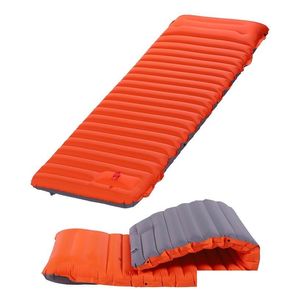 Outdoor Pads Tralight Self-Inflating Air Mattress Widen Slee Pad Splicing Inflatable Bed Beach Picnic Mat Cam Tent Cushion 220104 Drop Dhdzx