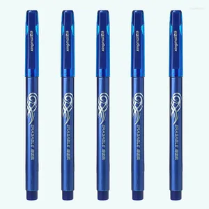 Набор стираемых гелевых ручек, 0,5 мм, тонкая синяя/черная шариковая ручка для письма, канцелярские принадлежности, офисные школьные принадлежности