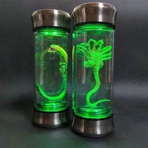Alien Glow Jar Xenomorph Specimen Facehugger Embryo Glass Jar Movie Prop Replica Home Decor Desktop Crafts Sculpture Decoration 240130