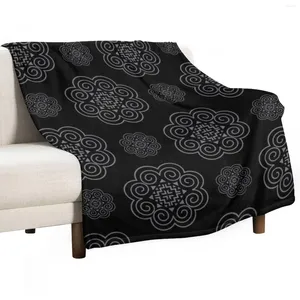 Battaniyeler hmong sembolü desen tasarımı fırlatma battaniye kıllı şekerleme kanepe