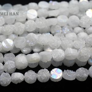 Gevşek değerli taşlar meihan doğal kristal druzy kuvars, mücevher yapım boncukları veya hediye için ab rengi ile