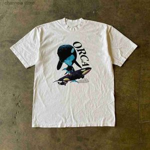 Erkek Tişörtleri 2023 Son Hayvan Koleksiyonu Baskılı Klasik T-Shirt Harajuku Moda Sokak Yuvarlak Boyun Ekstra Büyük T-Shirt Y2K Top T240202
