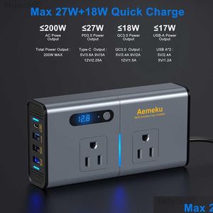 AC 110V 200W Dönüştürücü Güç Adaptörü Tip C USB Hızlı Şarj İstasyonu DHWRK