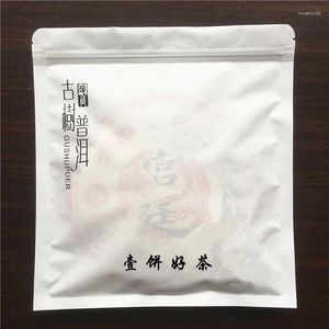 Banyo Lavabo Muslukları 357G Çin Jiangyang Shu Puer Çay Seti Fermuar Çantaları Yunnan Olgun Pu'er Kek Geri dönüştürülebilir Sızdırmazlık Paketleme Çantası