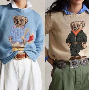 RL Tasarımcı Erkek Knits Bear Sweater Ralphs Polos Pullover Crewneck Örme Laurens Sweats Uzun Kollu Gündelik Noel Basılı Erkek Asya 9922ess