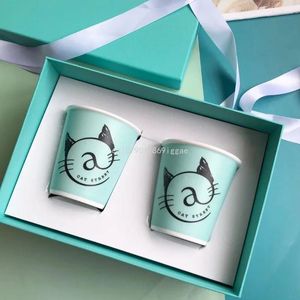 Kupalar 2pcs/set seramik çift kupa kemik Çin su kupası düğün hediyesi Sevgililer Günü Noel Kahve