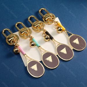 Tasarımcı Anahtar Zinciri Moda Tenis Raket Anahtarları Lüks Altın Top Kolye Anahtar Ke Takı Mücevher Hediyeleri Anahtar Araba Sevgili Çantası için Kraylar 4 Renk Aksesuarları Sıcak -3