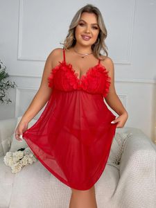 BRAS SETS DURT TİCARİ SEKSİ Yağlı Kadın Pijamalar Toptan See-Through Susma Plussize