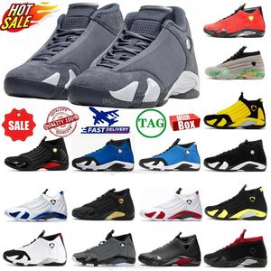 14s 14 Mens Basketbol Ayakkabıları Çakmak Gri Siyah Beyaz Panda Mineral Teal Laney Spor Salonu Mavi Şeker Kırmızı Ruj Fortune Thunder Gonger Sneakers Trainers