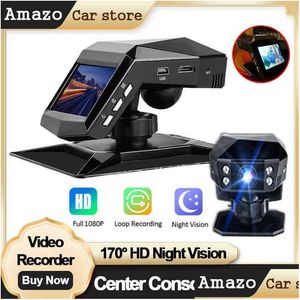 Carro DVRs Carro DVR Fl Hd P Dash Camera Cam Ciclo Gravação Night Vision Video Recorder Dashcam com console central J220601 Drop Delivery Dhcay