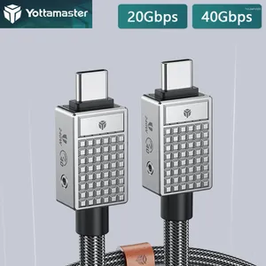 Yottamaster 40Gbps 20Gbps PD 240W USB Tip C Hızlı Şarj Kablosu Video 4K 8K 48V 5A QC3.1 Telefon Dizüstü bilgisayar için 1m Hattı