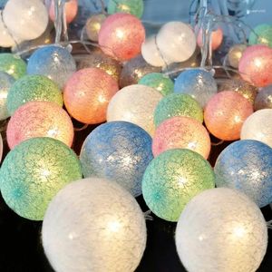 Dizeler 2m 20led pamuk topu ip ışıkları renkli Noel peri çelenk aydınlatma tatil düğün xmas parti ev dekor lambaları