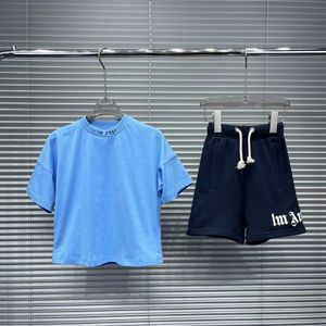 Çocuk set takım elbise çocuk set çocuk tasarımcı tişört kısa kollu bebek giysileri spor lüks üst fasion beyaz siyah boyut 100-160
