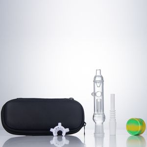 NC018 Cachimbo De Vidro Bong De Água Conjunto De 10mm 14mm Cerâmica Titânio Unhas De Quartzo Banger Prego Air Hole Reciclar Dab Rig Bubbler Bongs Dabber Ferramenta Frasco De Silício