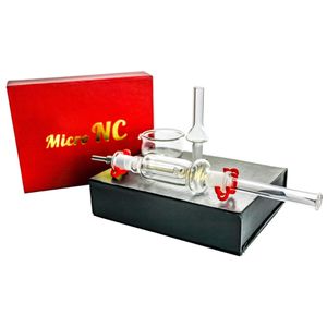 Micro 10mm NC Nector Collector Kit Fumar Tubo de Mão com Domeless Pontas de Vidro de Aço Inoxidável Tubos de Água Bongs Dab Oil Rigs Preço de Fábrica Atacado