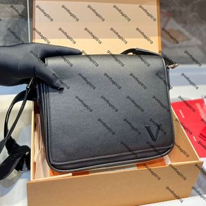 Üçlü açık bölge messenger omuz çantası tasarımcısı deri erkek crossbody çanta