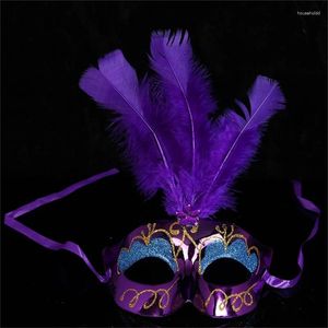 Товары для вечеринок, 1 шт., маскарадная свадебная карнавальная маска, костюм красоты, женский сексуальный реквизит с перьями, капля