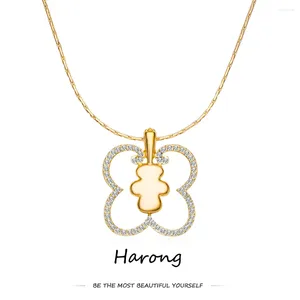 Ожерелья с подвесками Harong Winx In Club Flora Fairy Dust ожерелье Роскошный цветок-бабочка с хрустальным колье ювелирные изделия для женщин и девочек