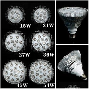 Grow Lights 1x Fl Spectrum LED 21W 27W 36W 45W 54W E27 LAMP PAR 38 BB Çiçek Bitki Hidroponik Sistemi Kutusu Bırakma Teslimat Işığı DHD70