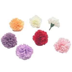 Dekoratif Çiçek Çelenkleri 50pcs 4cm Mini Karanfil Ana Öğretmenler Günü Şükran Günü Hediye Buket Ambalaj Yapay Sabun Rosedecor 2.3