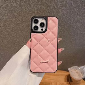 iPhone 15 Pro Max Designer Puffy Phone Case for Apple 14 13 12 11 Samsung Galaxy S24 S23 S22 Note 20 Ultra Luxury PU Leather Diamond Pattern Back Cover Coque Fundas Pink