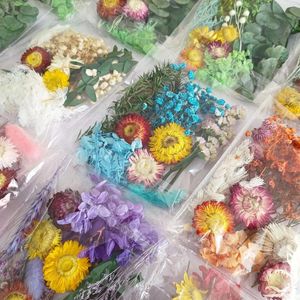 Dekoratif çiçekler Mix kurutulmuş doğal gerçek diy çiçek dekorları UV jel epoksi reçine mumlar için kartlar sabunlar sanat tasarımı kuru