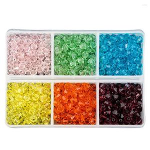 Charm Bilezikler Büyük Çanta Renkli 4mm Bicone Crystal Boncuklar Cam Gevşek Aralayıcı Bileklik Takı Yapma Aksesuarlar G