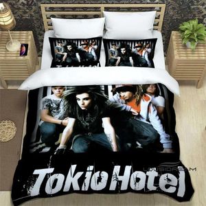 Conjuntos de cama Moda Rock Band Tokio El Set 3D Impressão Decoração de Casa Menino Menina King Size Quilt Cover Fronhas