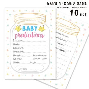 Parti Dekorasyonu 10 PCS İlk Doğum Günü için Bebek Duş Oyunu Kartları Cinsiyet Geliştirme Oyunları Yıldönümü