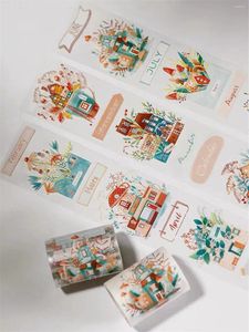 Hediye Sarması Vintage House Forest Washi Pet Bant Planlayıcı Kart Yapma DIY Scrapbooking Planı Dekoratif Çıkartma