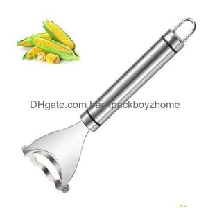 Meyve Sebze Aletleri Paslanmaz Çelik Mısır Striptizci Meyve Sebze Aletleri Mısır Mısır Tutma Cihaz Kolay Peeling Kerneler Peeler Ergono DH0DX