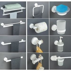 Mat Beyaz Banyo Aksesuarları Donanım Set Banyo Havlu Tutucu Kağıt Tutucu Çöp Tuvalet Fırça Sabun Bulaşık Havlu Raf Raf 240129