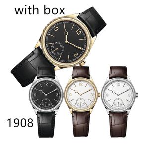Роскошные дизайнерские мужские часы 1908, высокое качество 52509 AAAAAA, качество 40 мм, автоматический механизм, модные водонепроницаемые сапфировые часы Montres Armbanduhr, часы для пары u1, лучшие часы