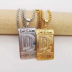 Ожерелье-подвеска Dream Chasers из 14-каратного золота, хорошее качество, со стразами, ожерелье Dream Chaser для мужчин, модные украшения