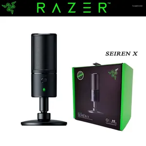 Микрофоны RAZER SEIREN X, динамический микрофон, широкополосный, теплый и плавный, для музыкальных голосовых приложений, трансляций, подкастов, студии звукозаписи