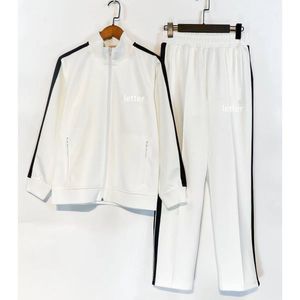 Palm Angles Stripe Sports Suit Erkek Bahar Sonbahar Gündelik Hardigan Sweatshirt Sweatshirt Tepeli İki Parçalı Set Yeni UNISEX JOGGERS TRACHSUITS Sport Sweatshirt Suits