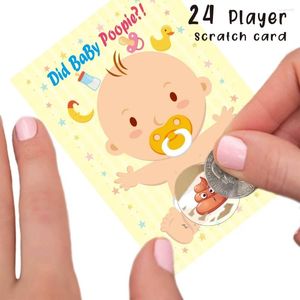 Parti Dekorasyonu Bebek Duş Oyunları Kartları 24 Raffle Kirli Bebek