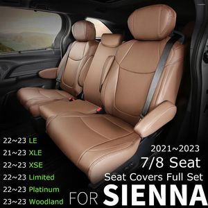 Чехлы на автомобильные сиденья подходят для Toyota Sienna 2024, полный комплект, чехол для грузовика Platinum LE XLE XSE Woodland 7/8