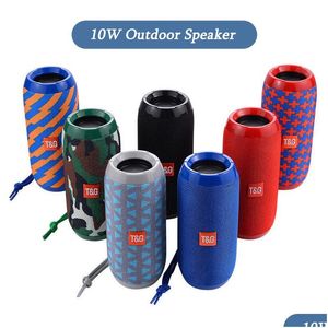Portable Speakers Tg117 Outdoor Speaker Waterproof Wireless Column Loudspeaker Box Support Tf Card Fm Radio Aux Input 230715 Drop De Dhkpy