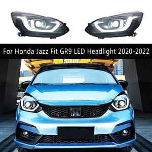 Car Accessories Daytime Running Light For Honda Jazz Fit GR9 LED Headlight 20 20-20 22 Streamer Turn Signal Indicator Head Lamp Assembly
