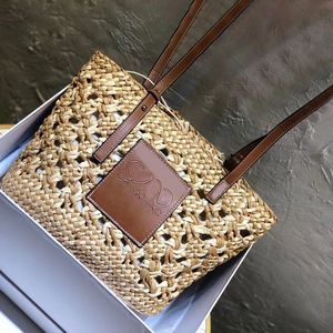 Designer Raffias basket Straw anagram Beach Bag Luxury Fold Shopper Womans 5A tote hand bag travel clutch mens summer Cross body pochette Shoulder weave bags