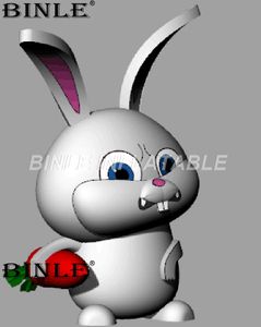 8mH (26 футов) с воздуходувкой, оптовая продажа, индивидуальный гигантский надувной пасхальный кролик с морковным кроликом, мультяшная модель для праздничного украшения