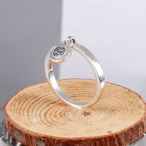 Bant Yüzükleri Pan Family Ring 925 Gümüş Yeni Kişiselleştirilmiş Asma Kilit Halkası Kadın Yüzüğü Iaoe