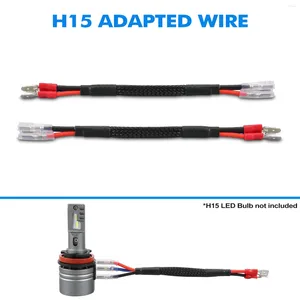 Система освещения 2 шт. H15 светодиодный удлинительный кабель, жгут проводов, переходной провод для фар, разъем, адаптер галогенной лампы