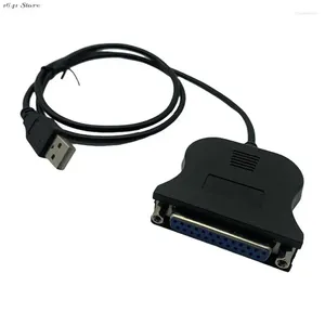 1x USB - DB25 dişi bağlantı noktası Baskı Dönüştürücü Kablosu LPT Adaptör Adaptör Adaptör Yazıcı Kod Tel Hattı Siyah