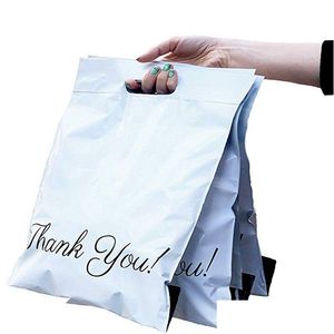 Mail Bags Wholesale 100Pcs/Lots Orange Tote Bag Express Courier Self-Seal Adhesive Thick Waterproof Plastic Poly Envelope Mailing Bags Dh5Ux