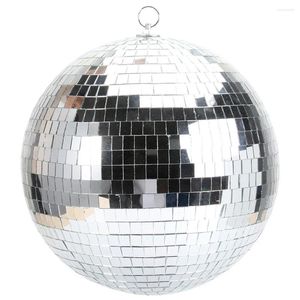 Декоративные фигурки, 1 шт., зеркальный диско-шар, подвесной светоотражающий КТВ, рождественское украшение, стеклянная пена 25 см