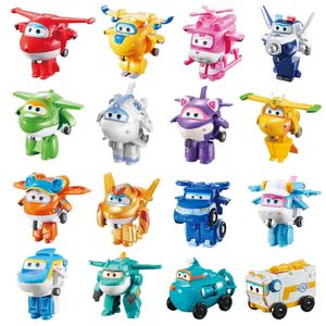 36 Types Super Wings 2 Scale Mini Transforming Anime Deformation Plane Robot Action Figures Transformation Toys For Kids Gifts 240130