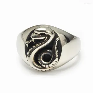 Küme halkaları sihirbaz sihirli okul malfoy aile rozeti yılan slytherin cosplay ring unisex mücevher hediye prop aksesuarları toptan