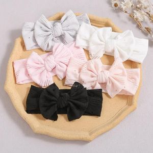 Acessórios de cabelo bebê menina bandana macio elástico arco headbands bonito faixa de cabeça para nascidos bowknot